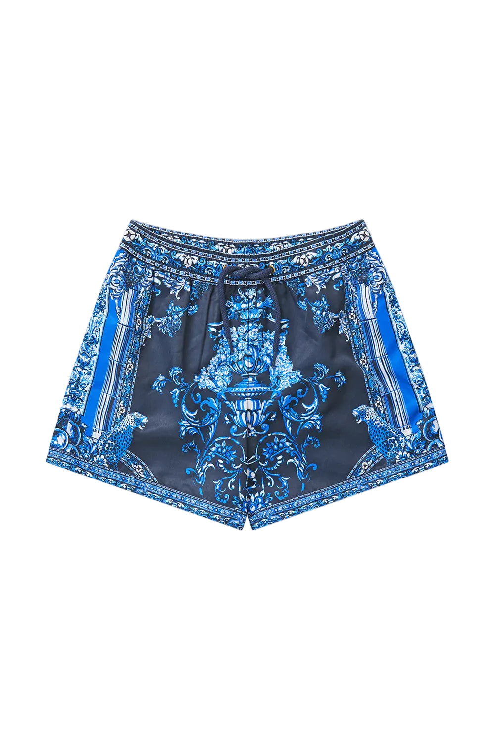 A Tiled Wonderland  Boys Mid Length Boardshort W Elastic Waist Camilla