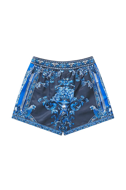 A Tiled Wonderland  Boys Mid Length Boardshort W Elastic Waist Camilla