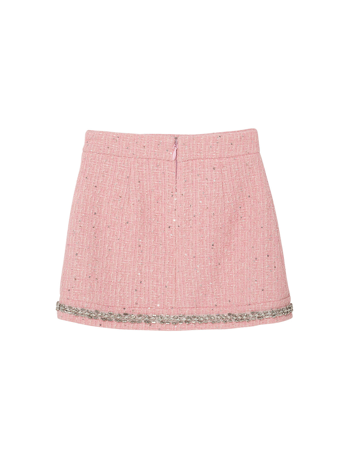 Audrey Skirt - Tweed Mini Skirt with Embellished Hem Tutu Du Monde