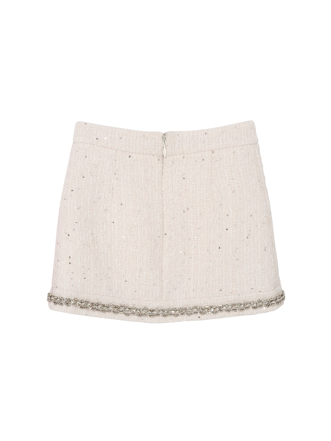 Audrey Skirt - Textured Mini Skirt with Decorative Hem Trim Tutu Du Monde